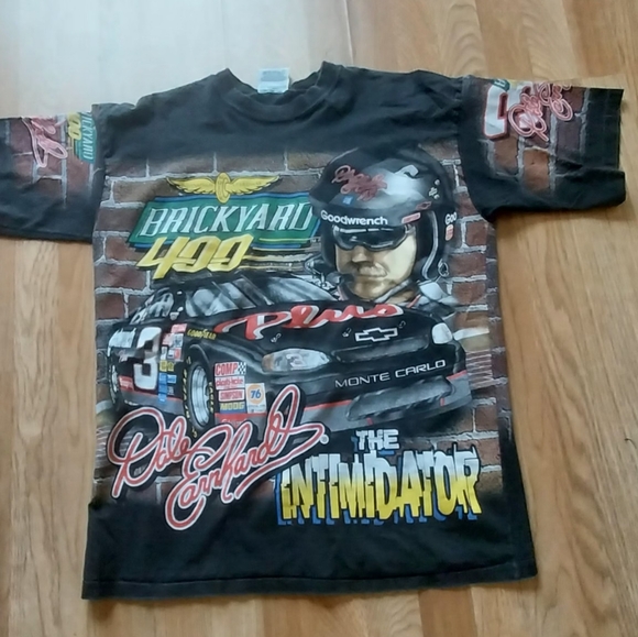 Vintage  nascar t shirt dale earnhardt brickyard the intimidator sz.L - Picture 3 of 9